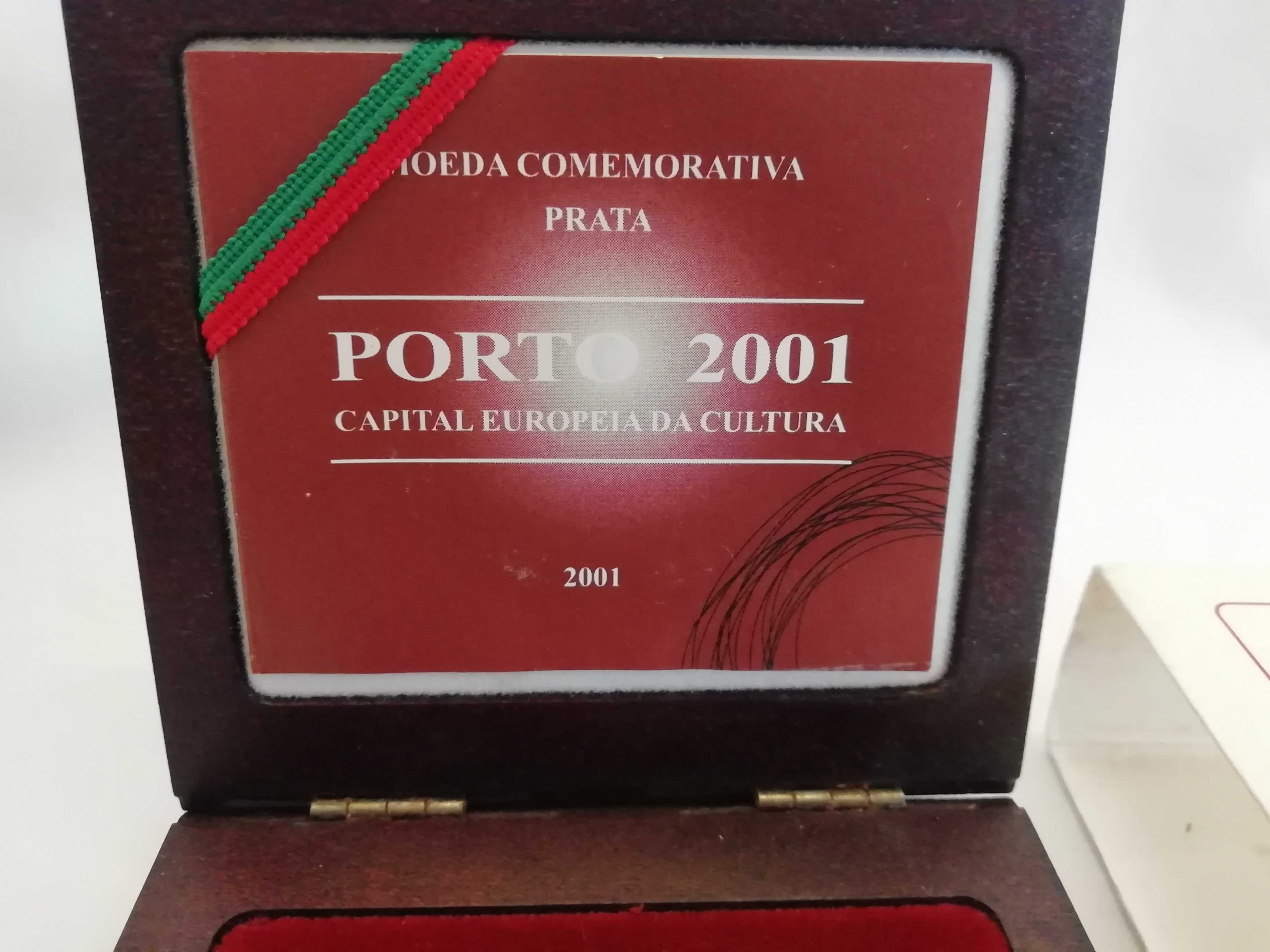 moeda comemorativa prata proof porto capital europeia da cultura 2001