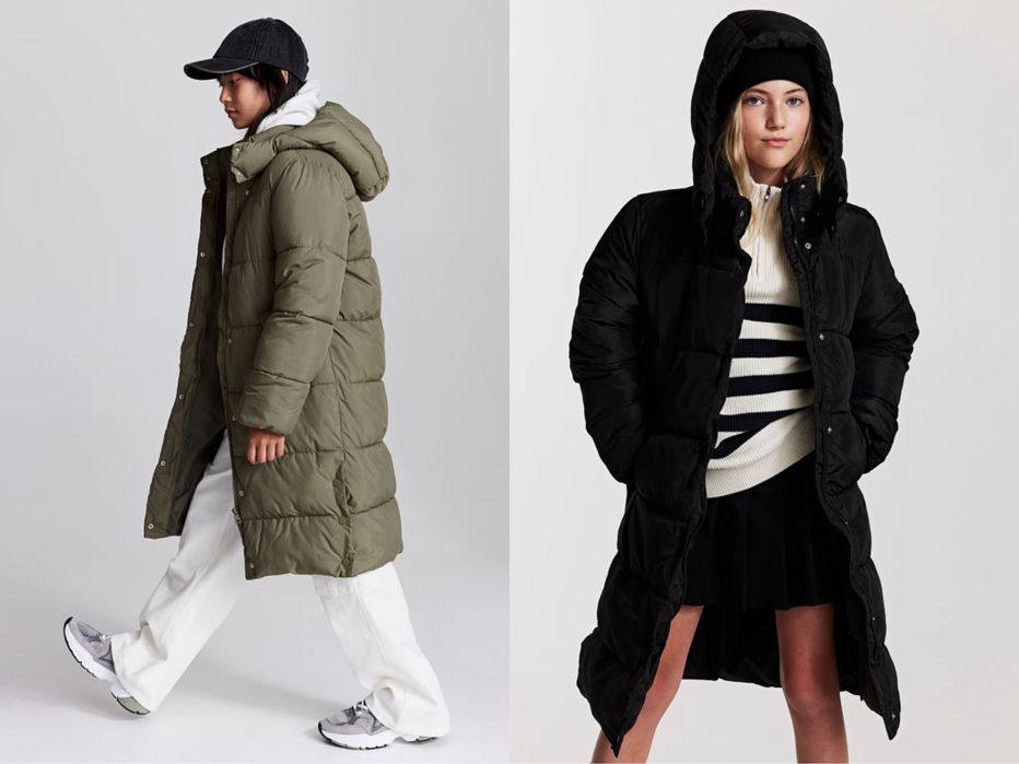 Куртка зимова довга пуховик від H&M В НАЯВНОСТІ XS S M