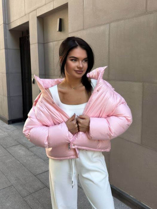 Тепла Куртка-бомбер оверсайз на осінь/зиму. Жіноча Дутик. Нова. Якість