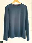 Koszulka z długim rękawem Longsleeve Granatowy Slim Fit Tommy Hilfiger