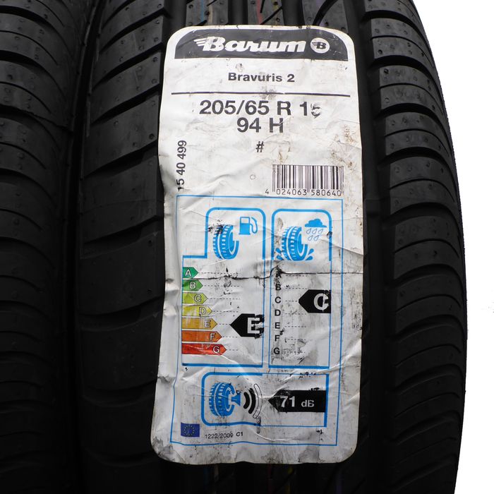 Opony 205/65/15 Barum 205/65R15 94H Bravuris Letnie 2016 Nieużywane