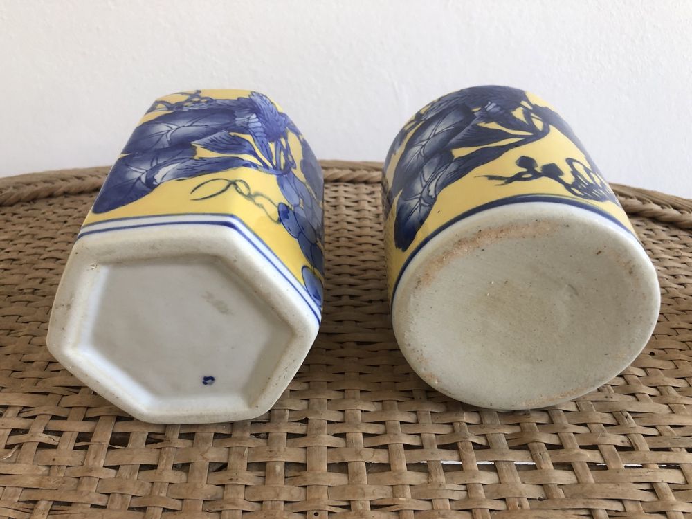 2 Potes/ Caixas de chá em ceramica