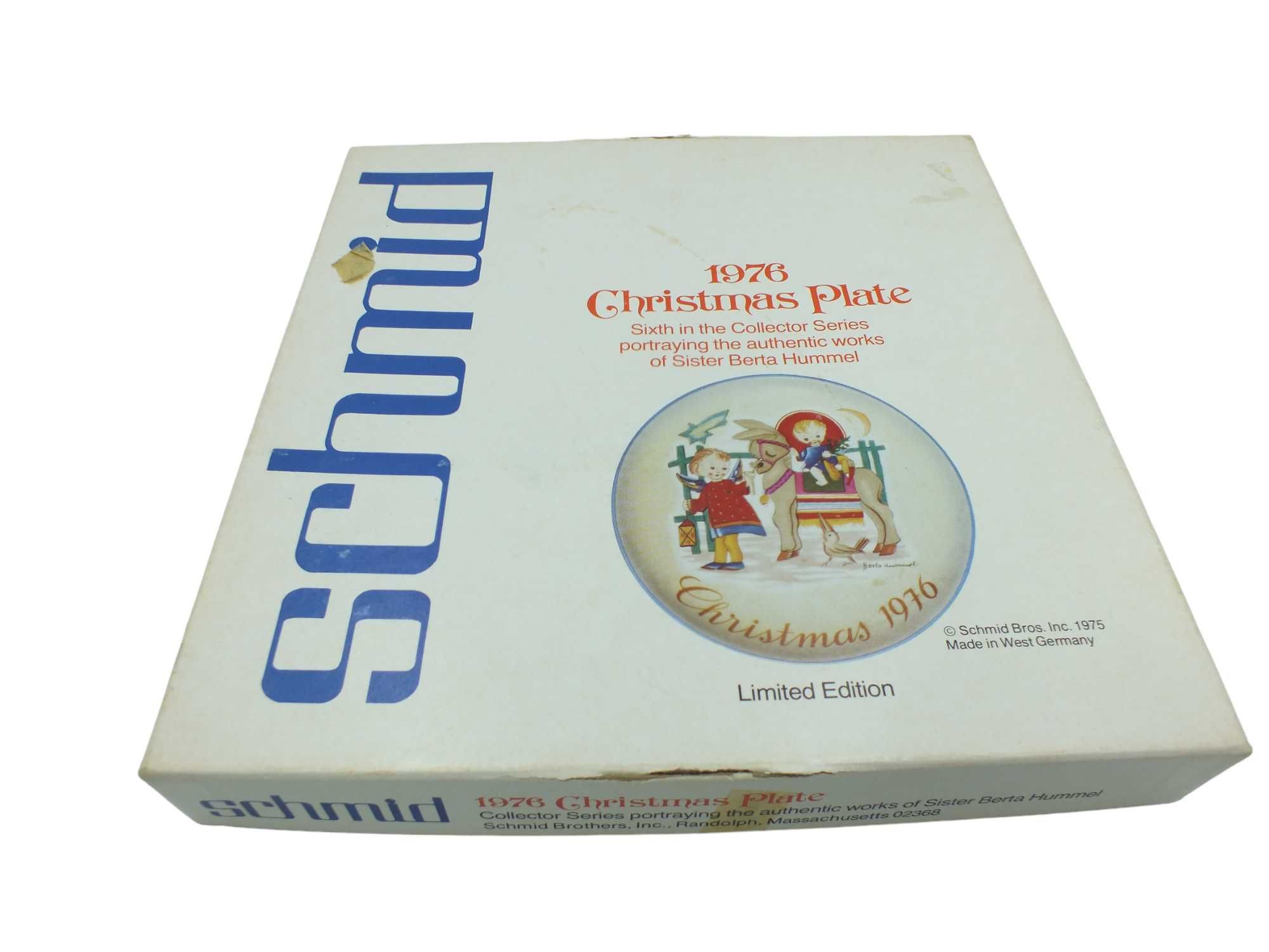 Vintage Schmid 1976 limitowana edycja talerz  świąteczny b102946