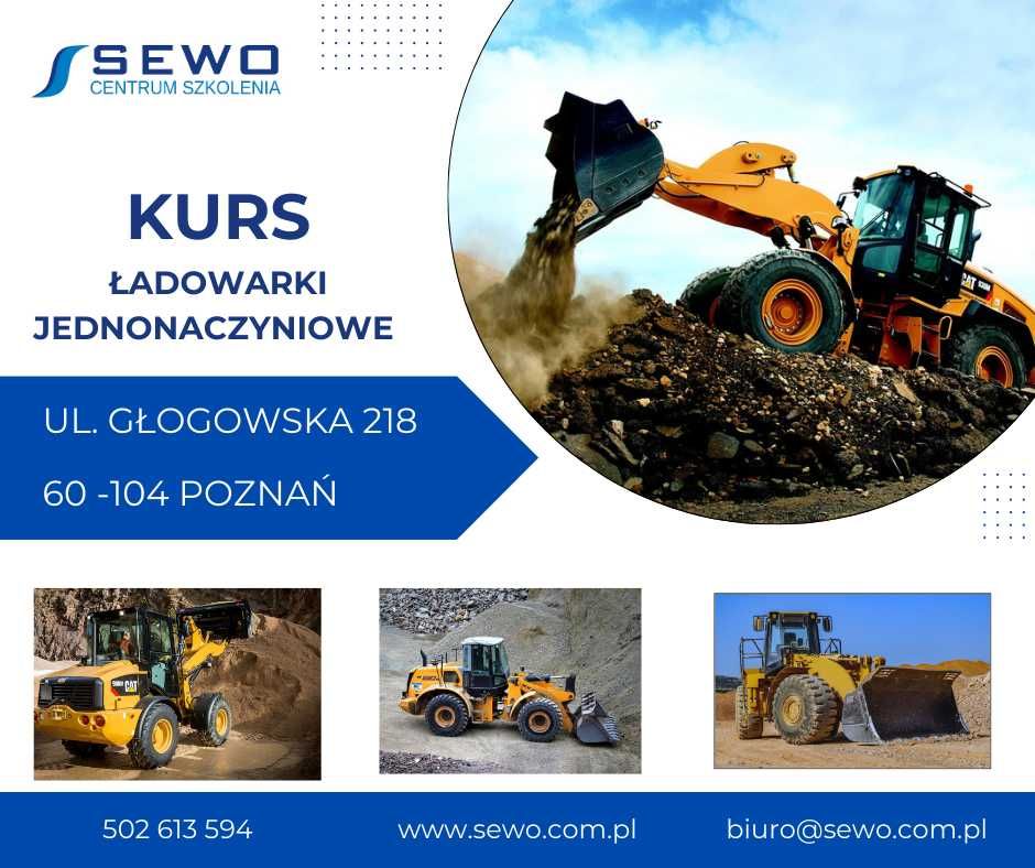 Kurs operatora ŁADOWARKI JEDNONACZYNIOWEJ - uprawnienia WIT Łukasiewic
