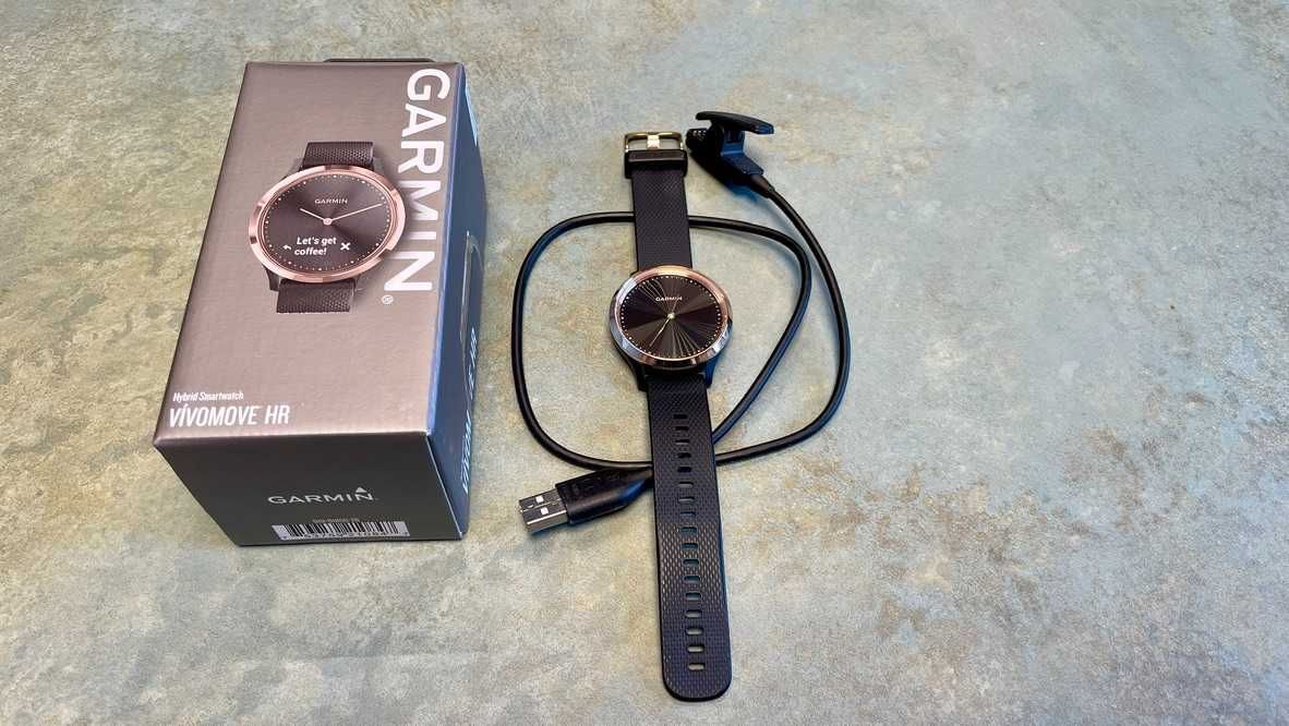 Zegarek smartwatch GARMIN Vivomove HR czarno-złoty Kraków