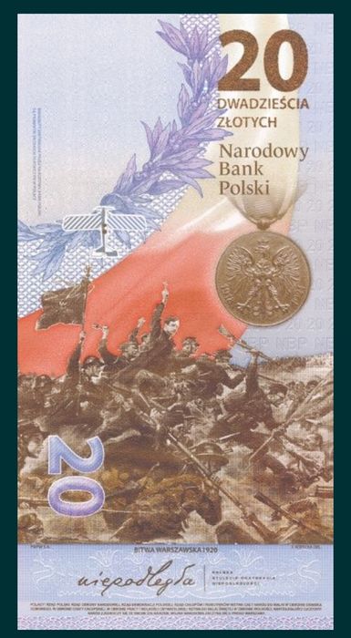 Zestaw banknotów. Bitwa Warszawska + Lech Kaczyński + ochrona granicy