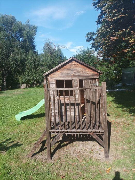 Domek drewniany dla dzieci Grześ 118x182x210 cm
