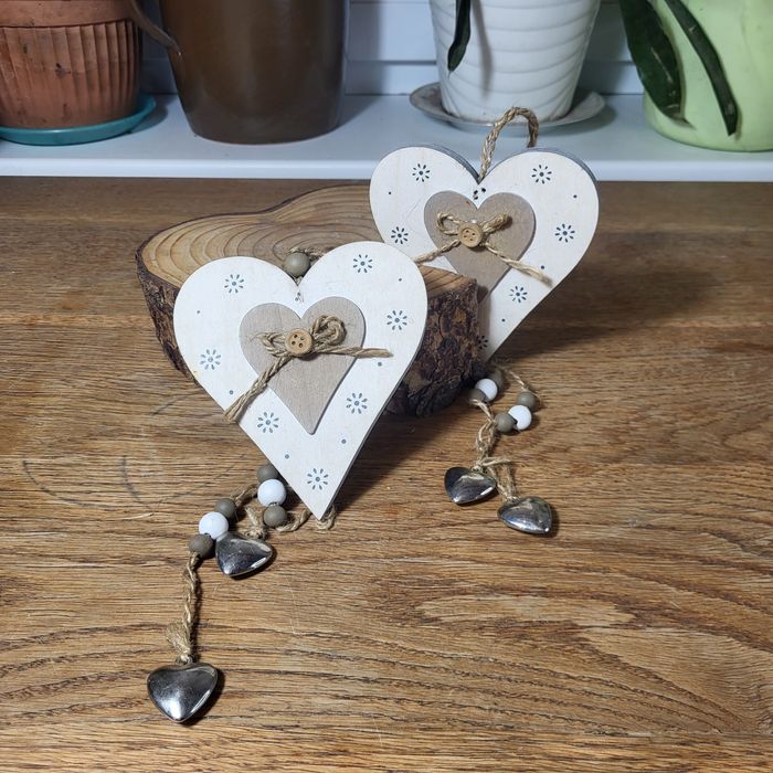 2szt drewniane serca dekoracje 67