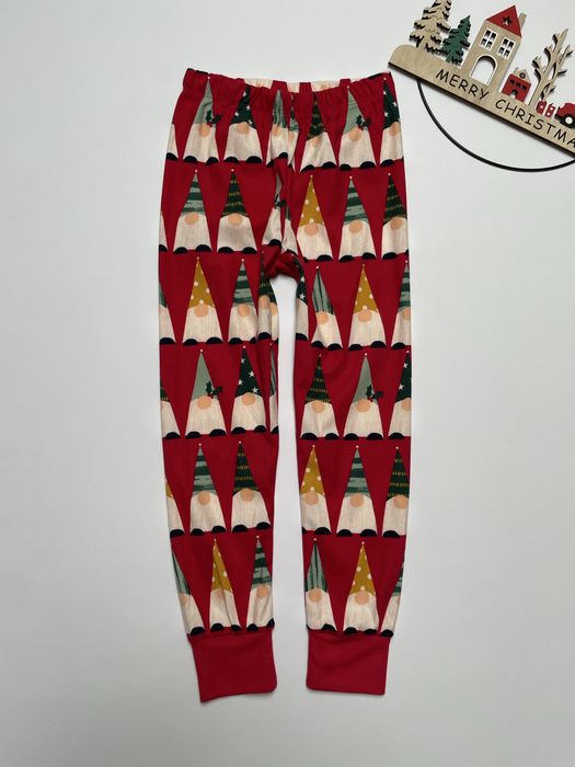 110 116 George czerwone spodnie dół od piżamy święta mikołaj krasnal