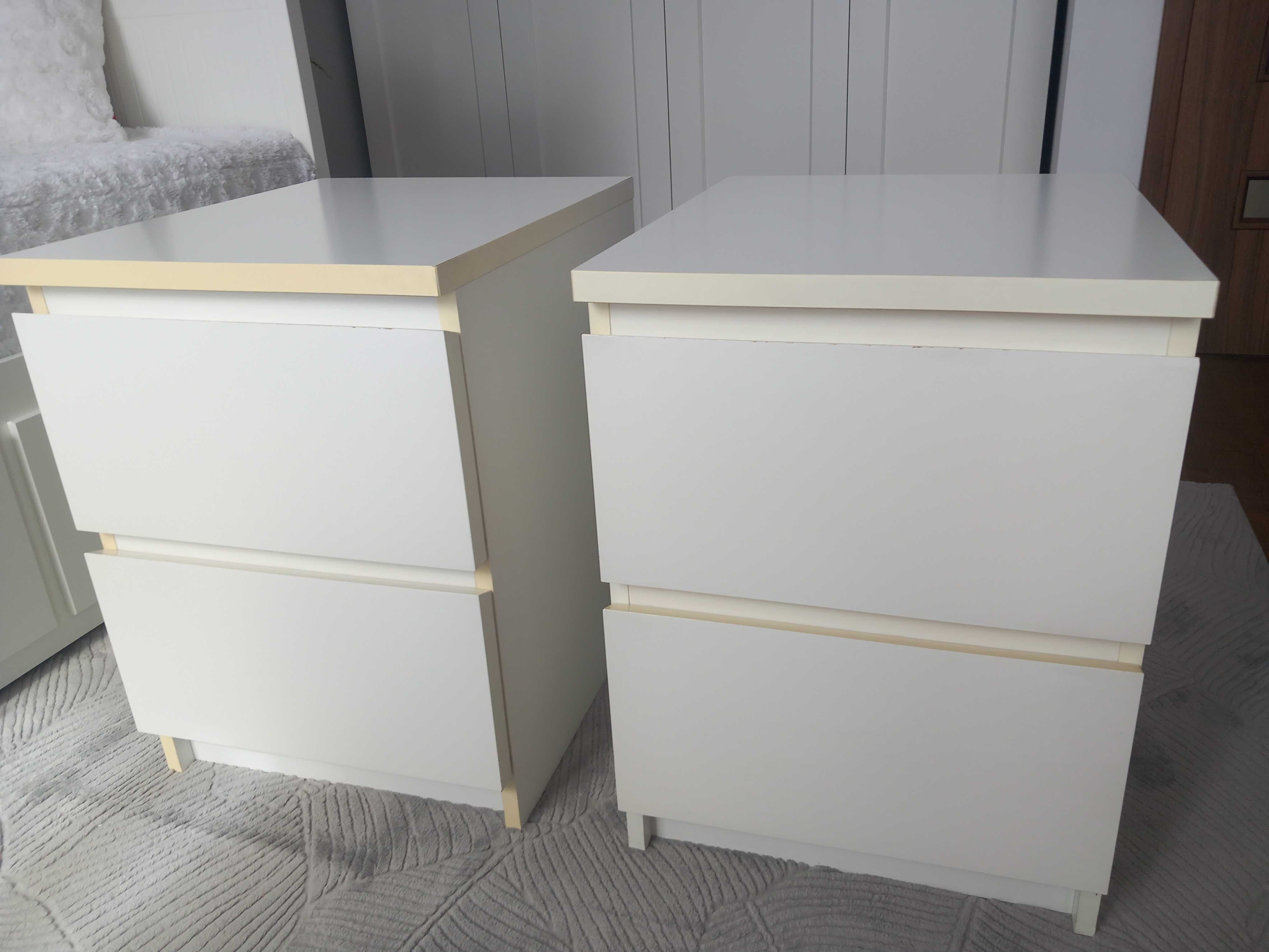 biała komoda Malm Ikea, 2 szuflady, 40x55 (80zł/szt)