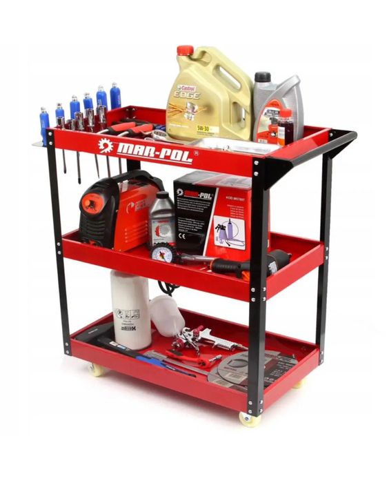 Передвижная тележка для инструмента на 3 полки Каталка для инструмента