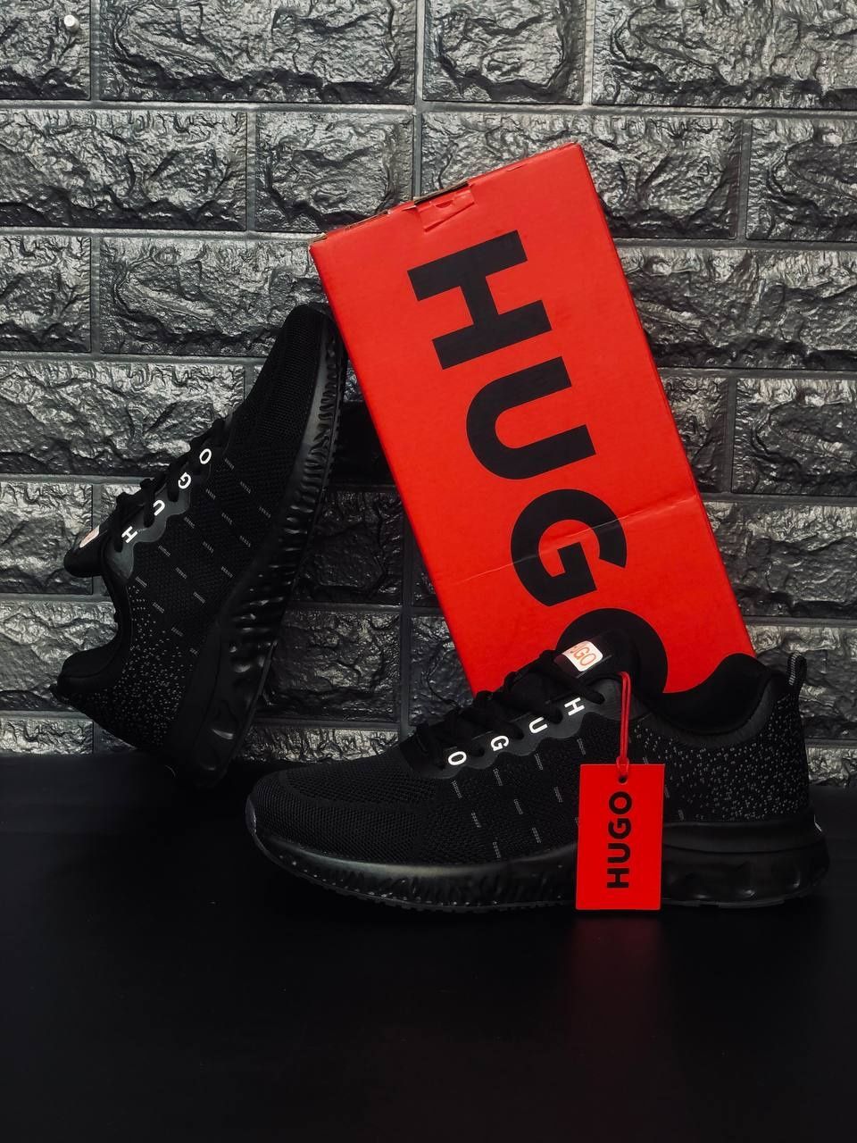 Мужские кроссовки Hugo Boss Черные летние кроссовки Hugo Boss