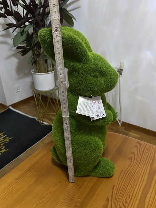 Zajac cieżki duzy - zielony 42 cm