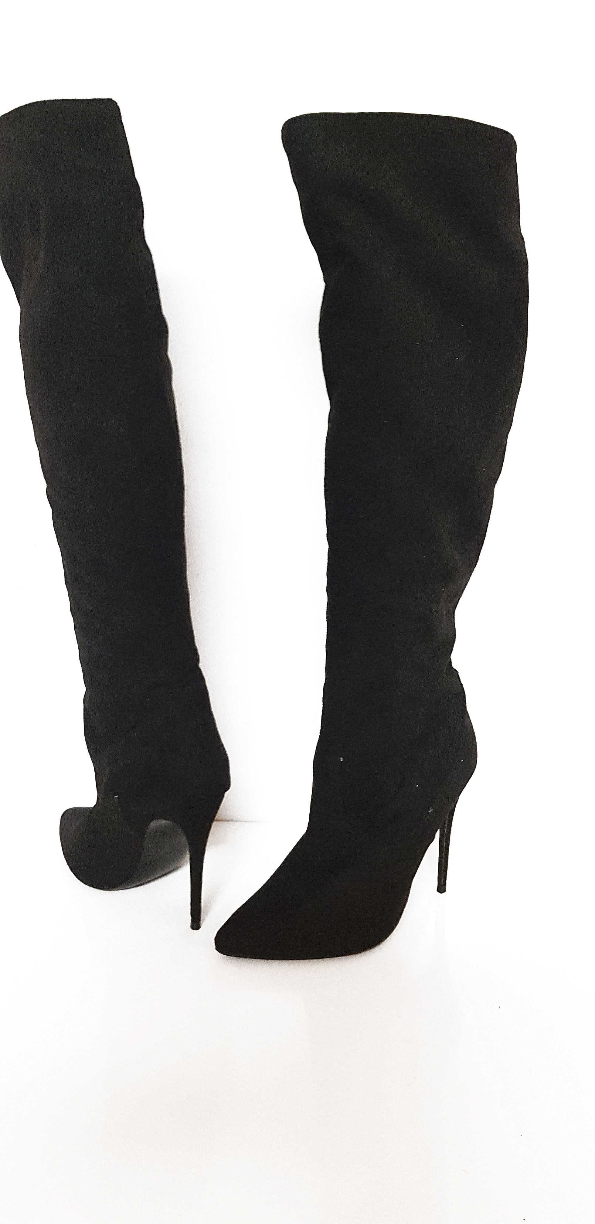 Kozaki damskie stretch Primadonna Collection czarne szpilka rozmiar 37