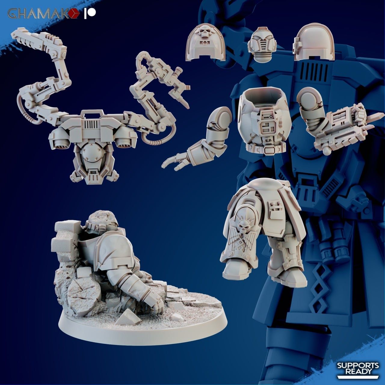 WARHAMMER 40000 3д друк 3d Вархамер Космодесант фотополімерний мініатю