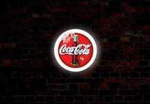 Reklama LED Coca Cola, Neon Cocacoli, Baner, Lampa, Kaseton, Plafon