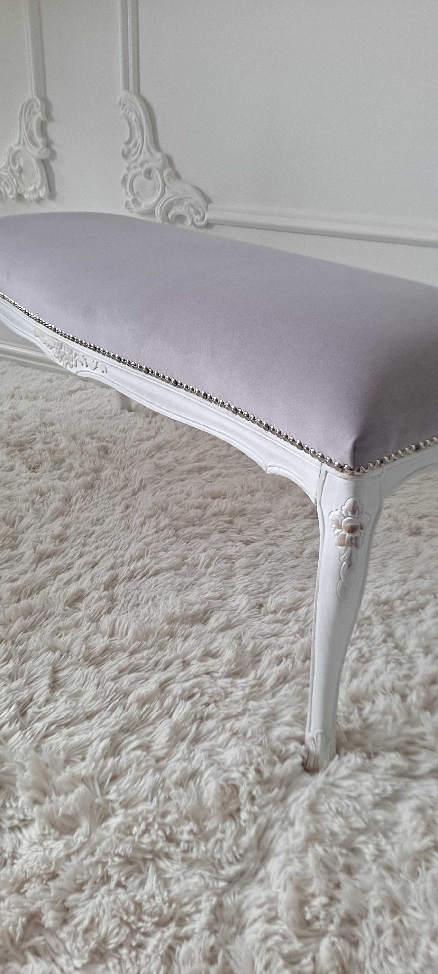 Stylowa pufa, siedzisko, ławeczka Shabby Chic, Ludwik, Ludwikowska