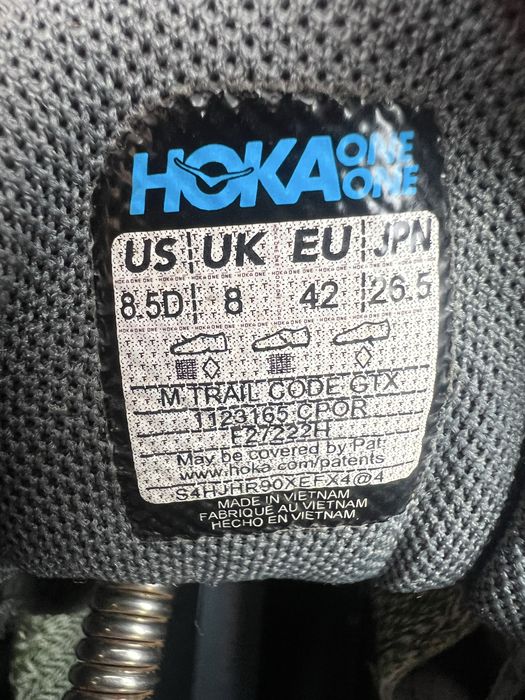 Черевики Ботінки Hoka Trail Code GTX Gore-Tex Розмір 42 Original