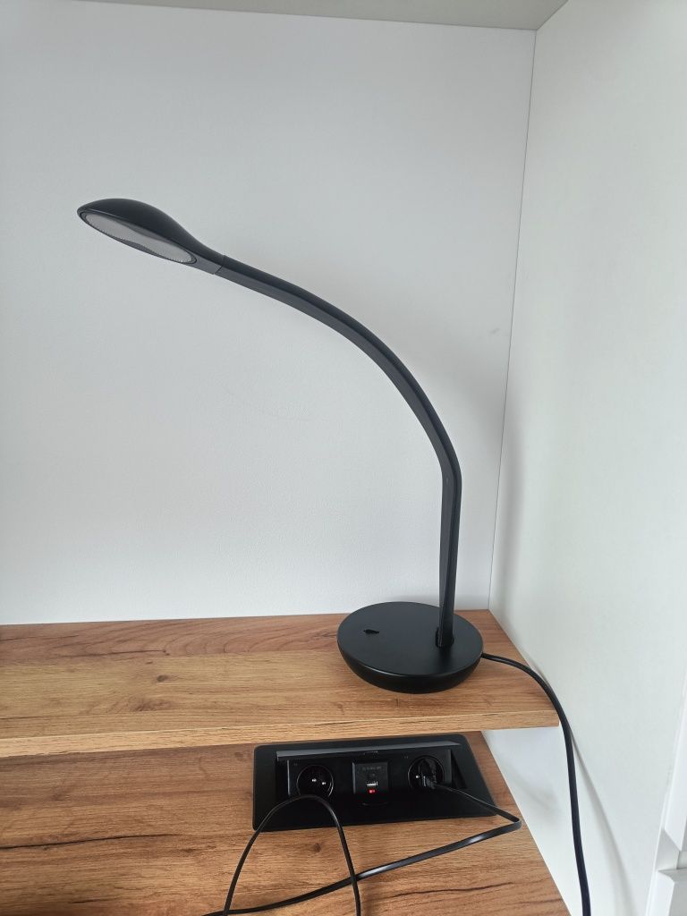 Lampka stojąca biurkowa na biurko czarna LED