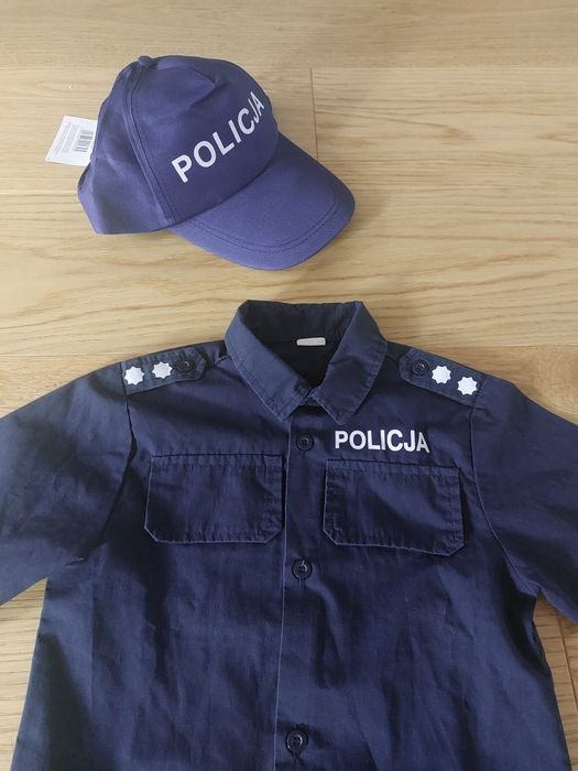 Strój policjanta 8 lat przebranie kajdanki metalowe pistolet