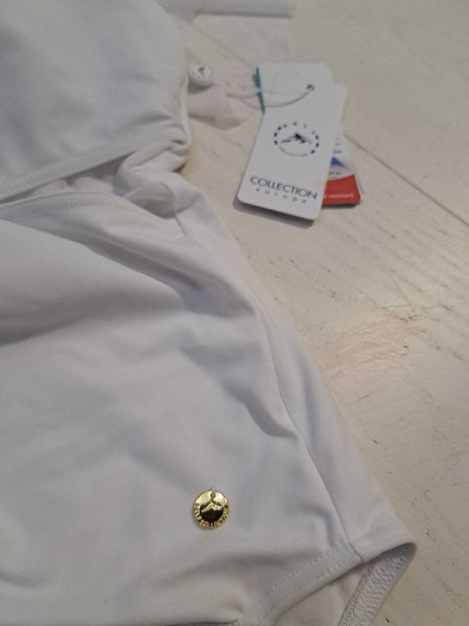 Ekskluzywny jednoczęściowy strój kąpielowy biały