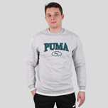 Bluza Męska Puma Bawełniana Wkładana Ocieplana Szara S