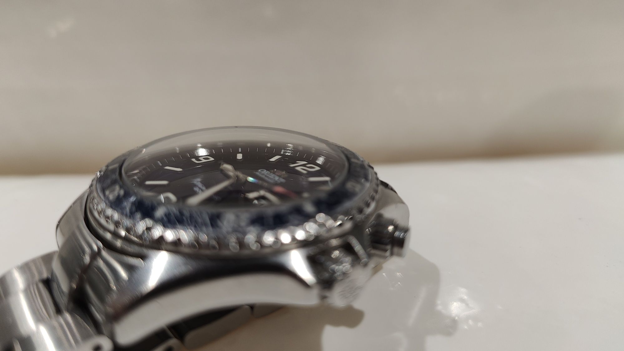 Orient Mako Ray Szafirowe szkło niebieski antyrefleks podwójna kopułka