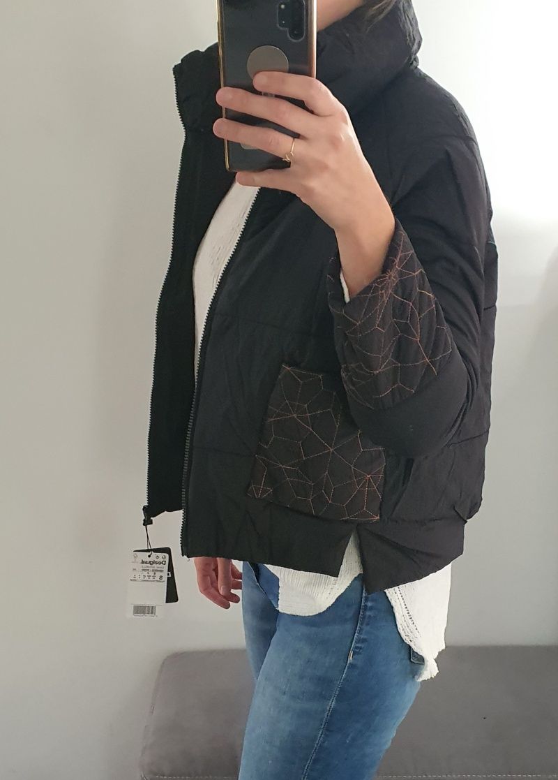 Kurtka nowa Desigual czarna rozmiar s 36 oryginalna czarna oversize