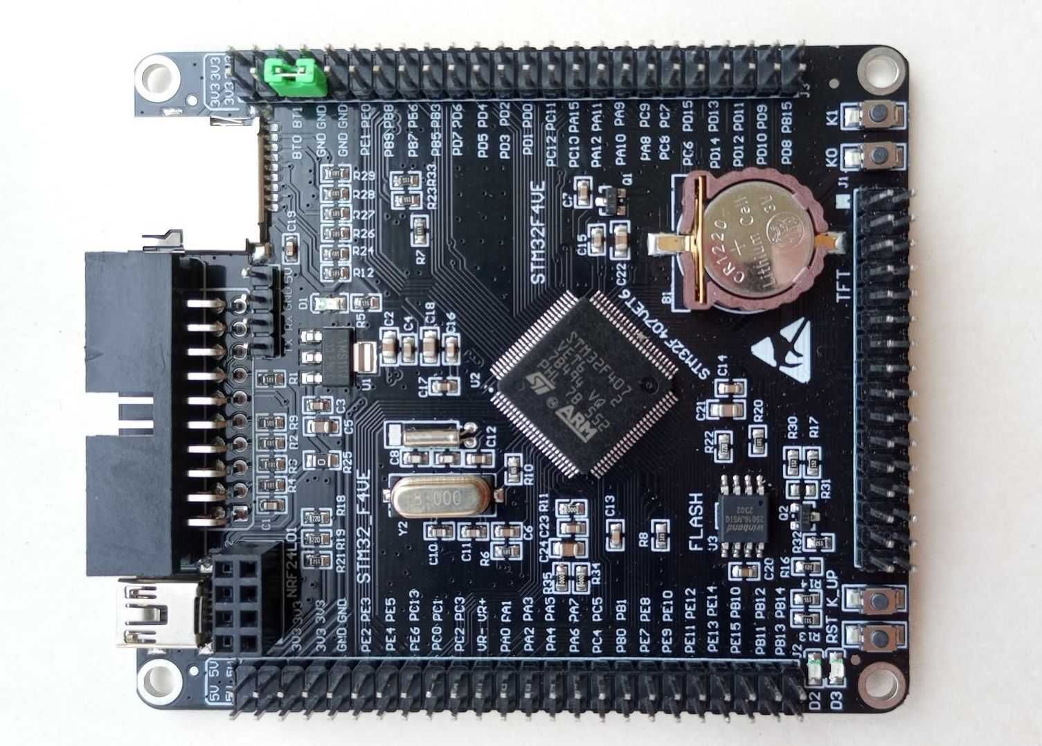 STM32F407VET6 168 MHz ARM Cortex-M4 Flash 512 kB RAM 192 kB LQFP-100