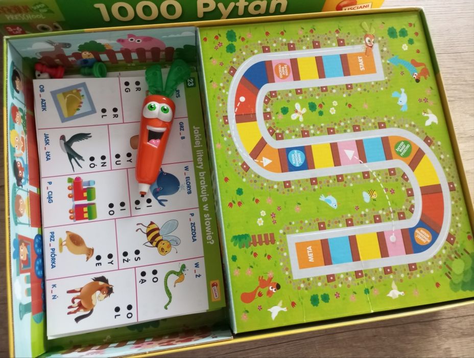Gra edukacyjna 1000 pytań świecąca i mówiąca marchewka