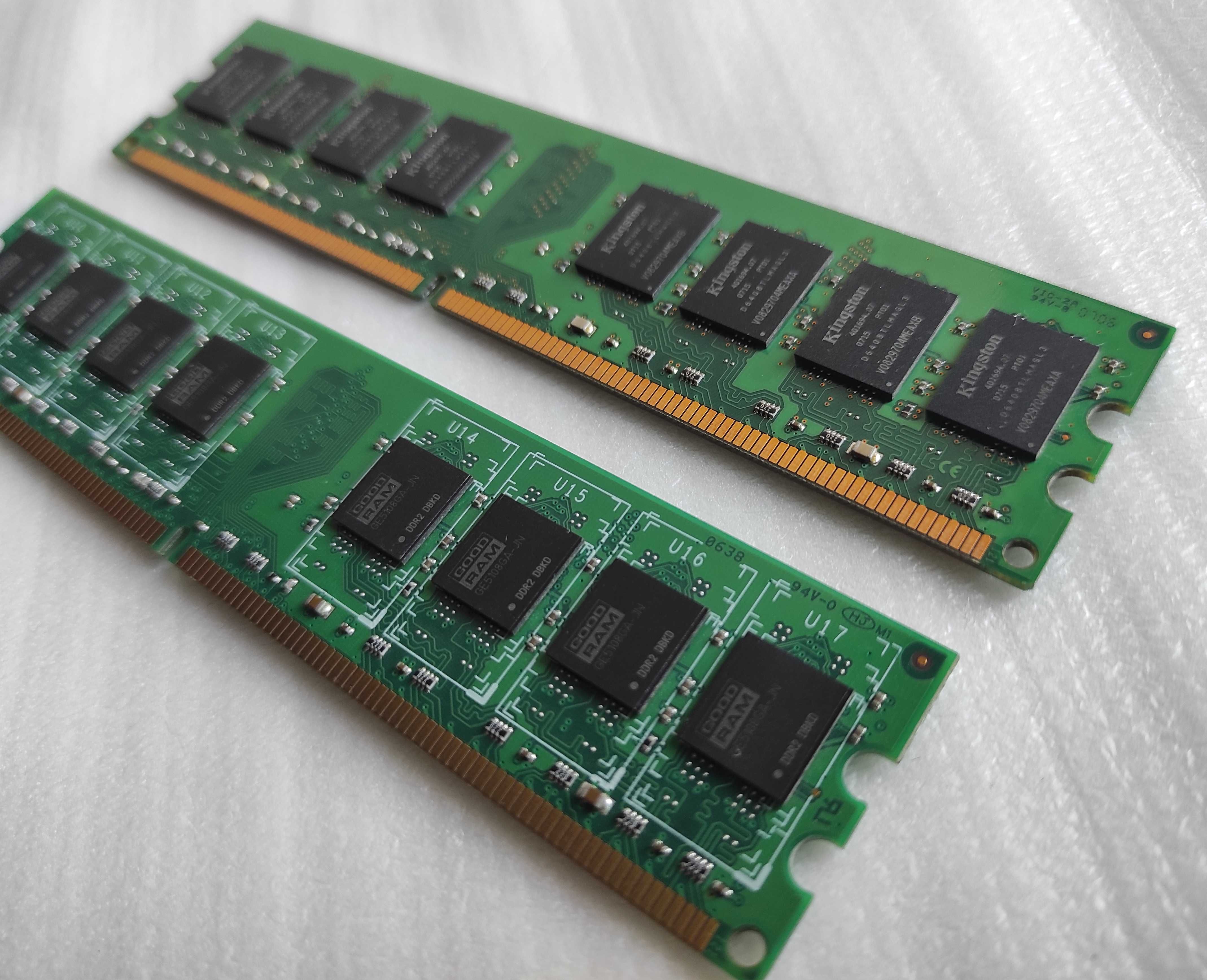 DDR2 2GB (1GB+1GB) Goodram + Kingston
