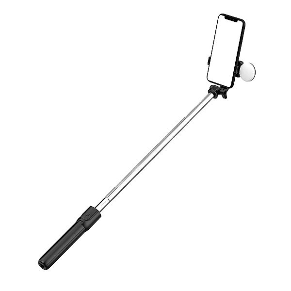Selfie stick WH1YXS teleskopowy tripod 1m z okrągłą lampą i uchwytem n
