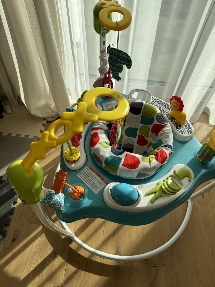 Skoczek Fisher Price komepletny zestaw