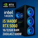 Komputer GAMINGOWY i5 14400F, RTX 5060, 600W GWAR 2 lata