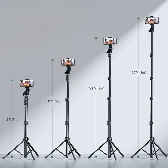 Selfie stick Ugreen LP680 ze stojakiem i pilotem Bluetooth 1.8m