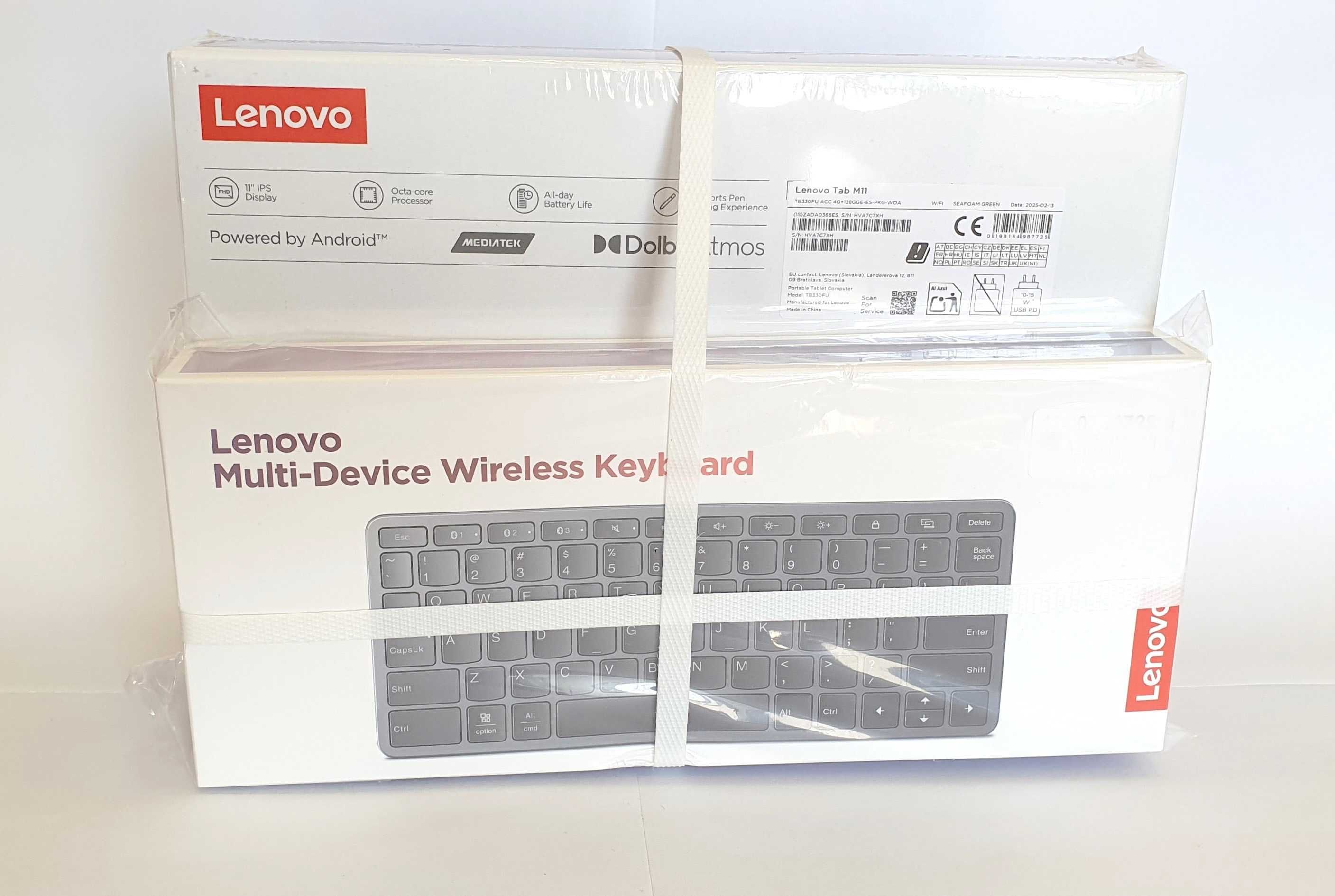 Tablet Lenovo Tab M11–NOVO, SELADO, c/ capa, caneta e teclado sem fios