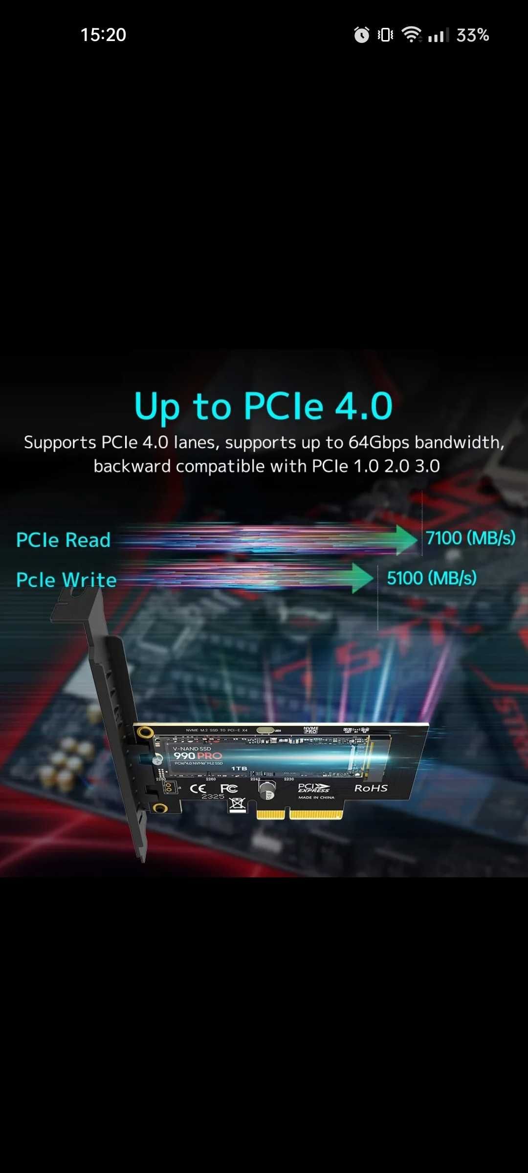 Adapter dysku M.2 do PCIE