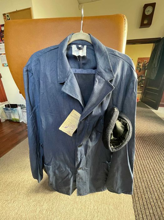 Odzież robocza PRL – nowa z metką, spodnie + bluza + beret