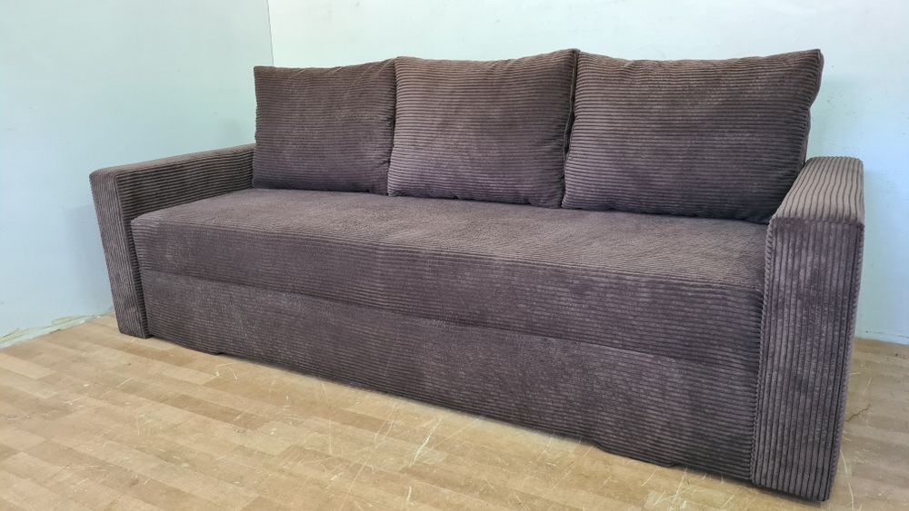 Nowa sofa sprężyny automat sztruks welur plusz kanapa wersalka tapczan