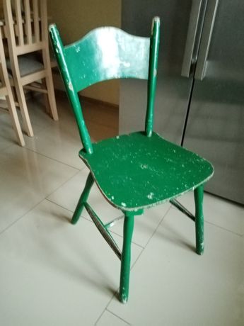 Drewniane krzesło prl