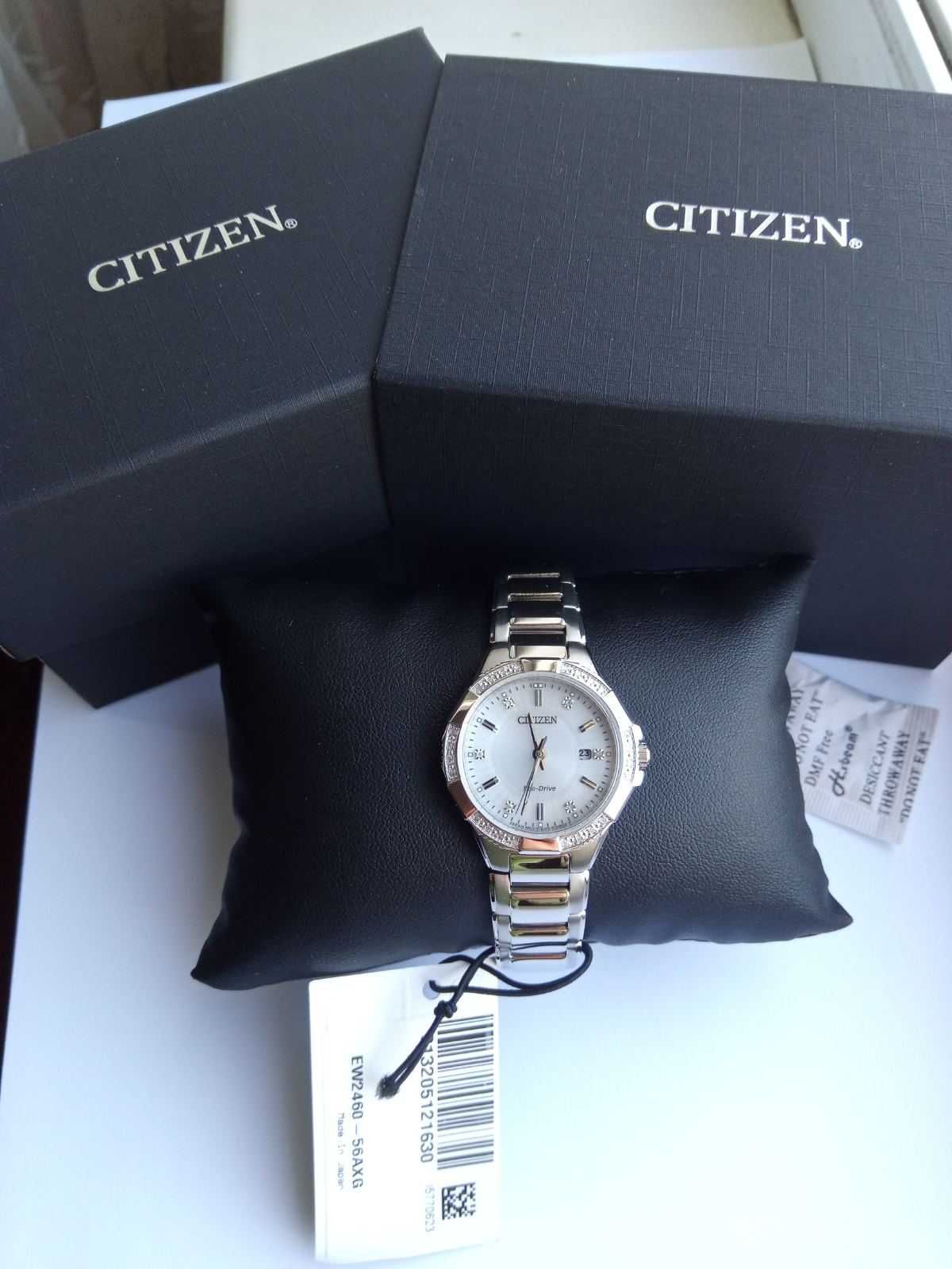 Часы с 30 бриллиантами женские Citizen Riva Diamond EW2460-56A