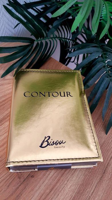 Paleta do konturowania Bisou Beauty kasetka z pędzlami i lusterkiem