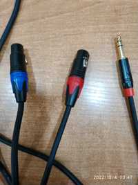 Кабель аудио видео jack 6.3/XLR 3 pin