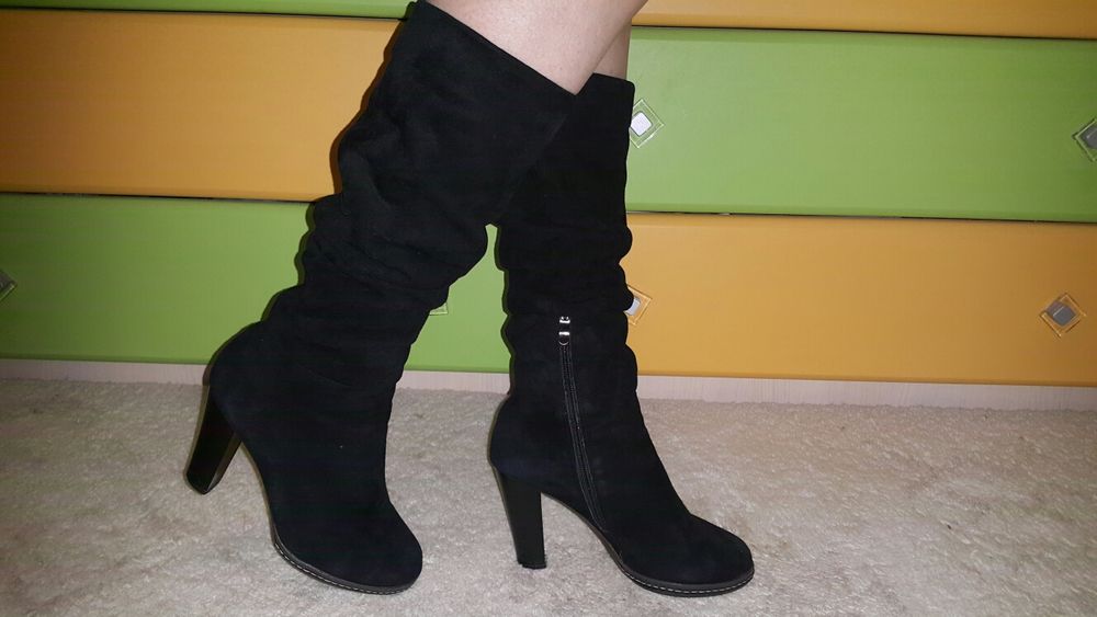 Зимові сапоги чоботи сапожки замша