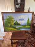 Quadro com Pintura a Óleo - Feito à Mão