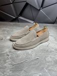 Лоферы замшевые мужские бежевые LORO PIANA Lux BEZH! Натуральная ЗАМША