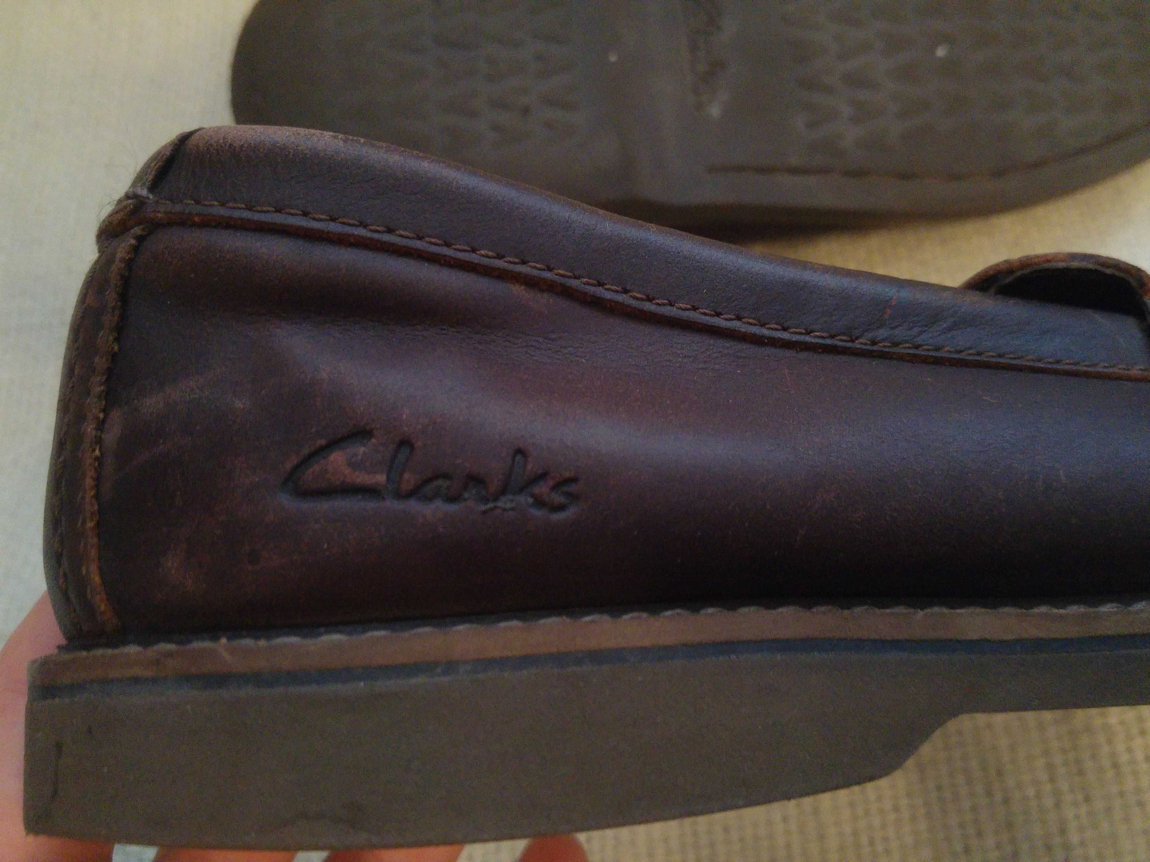 Półbuty, mokasyny skórzane męskie Clarks