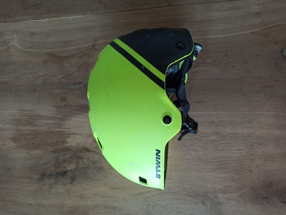 Kask BTWIN Decathlon rozmiar S Żółty Bezpieczny Rower Hulajnoga Rolki