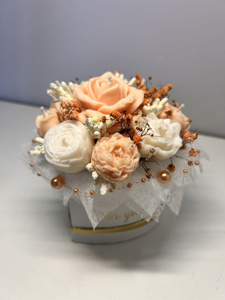 Flower box, Candle box S- serce- SoyaLove