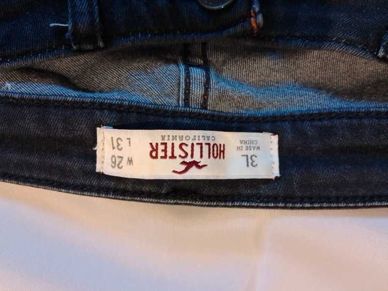 Spodnie damskie jeans rurki niski stan 26/31 Hollister